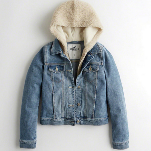 Hollister Jackets & Blazers - Rare Hollister Vintage Hooded Denim Jacket